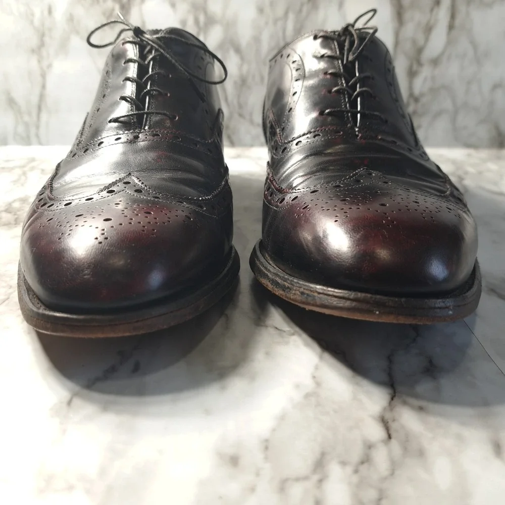 Johnston & Murphy Heritage 1850 Men Oxfords Dress Shoes Office 10 1/2 Cordovan‎